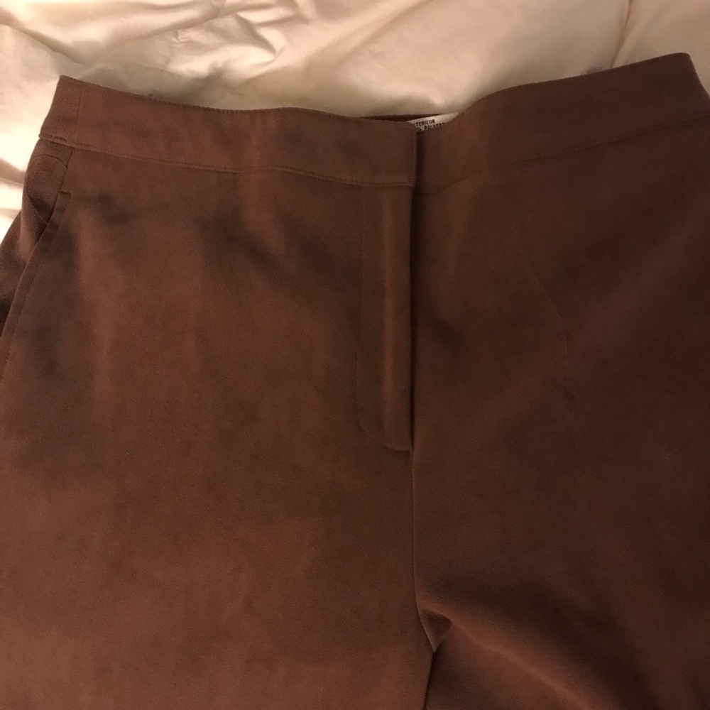 Bronze faux pleated slacks size 8